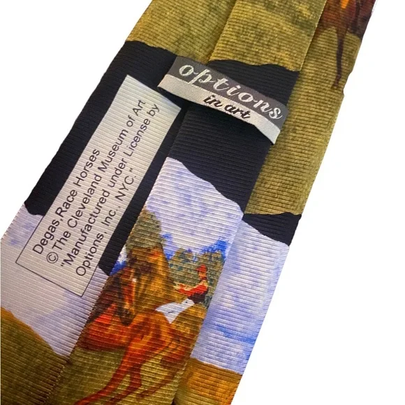 OPTIONS IN ART Men’s Necktie Degas, Race Horses by The Cleveland Museum of Art - Picture 5 of 6